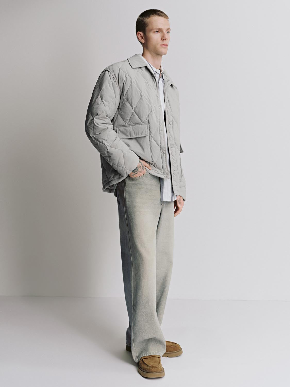 Flap Pocket Puffer Padded Jackets