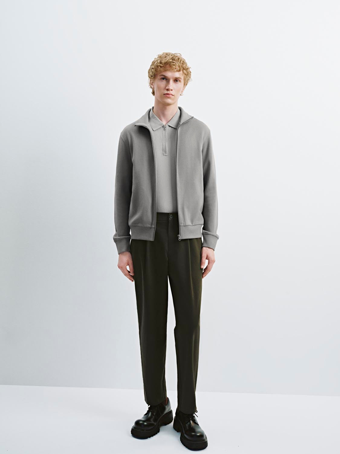 Stand Collar Zip Up Jackets
