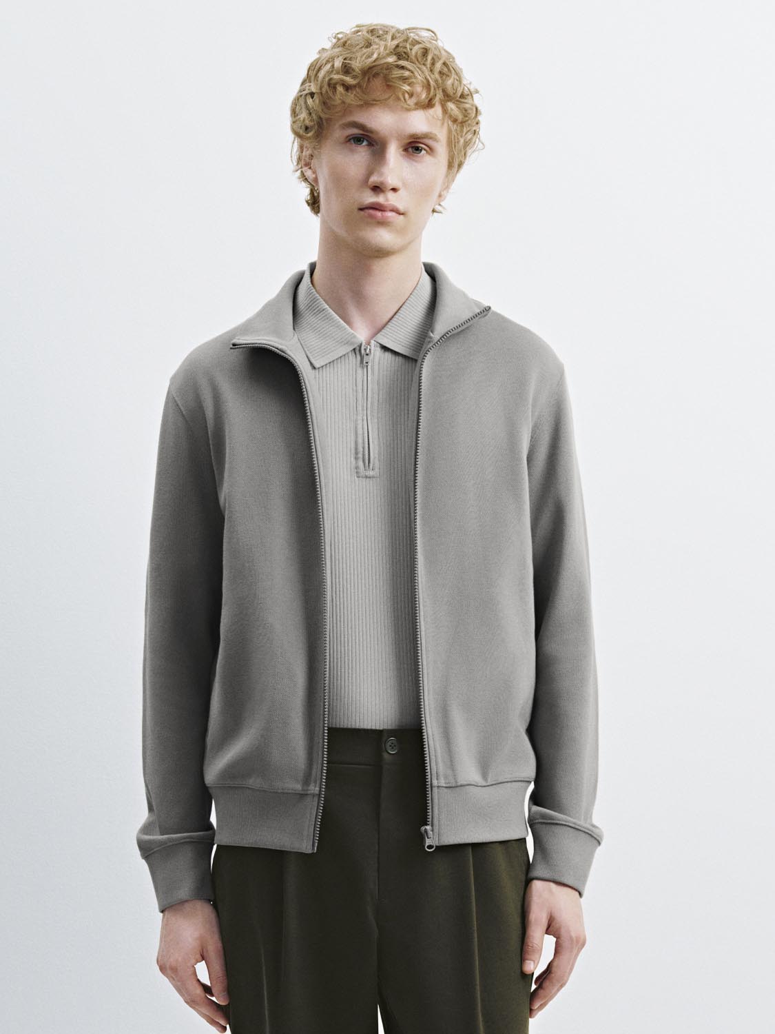 Stand Collar Zip Up Jackets