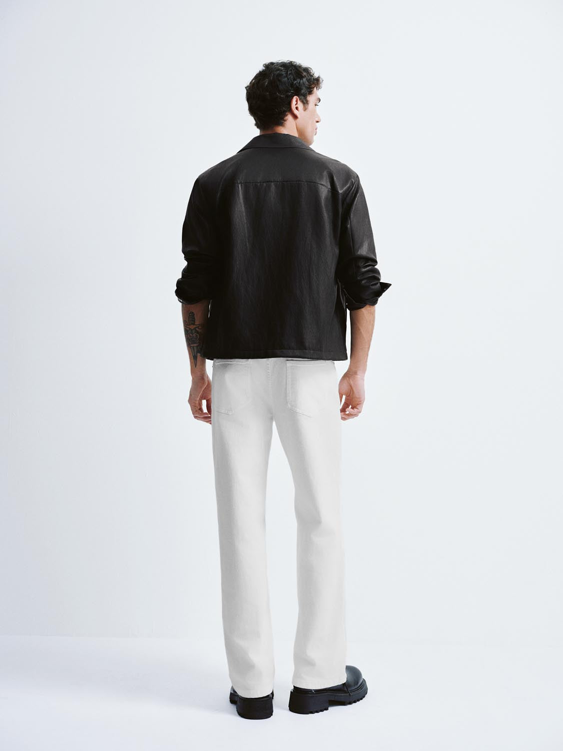 Faux Leather Button Up Jackets