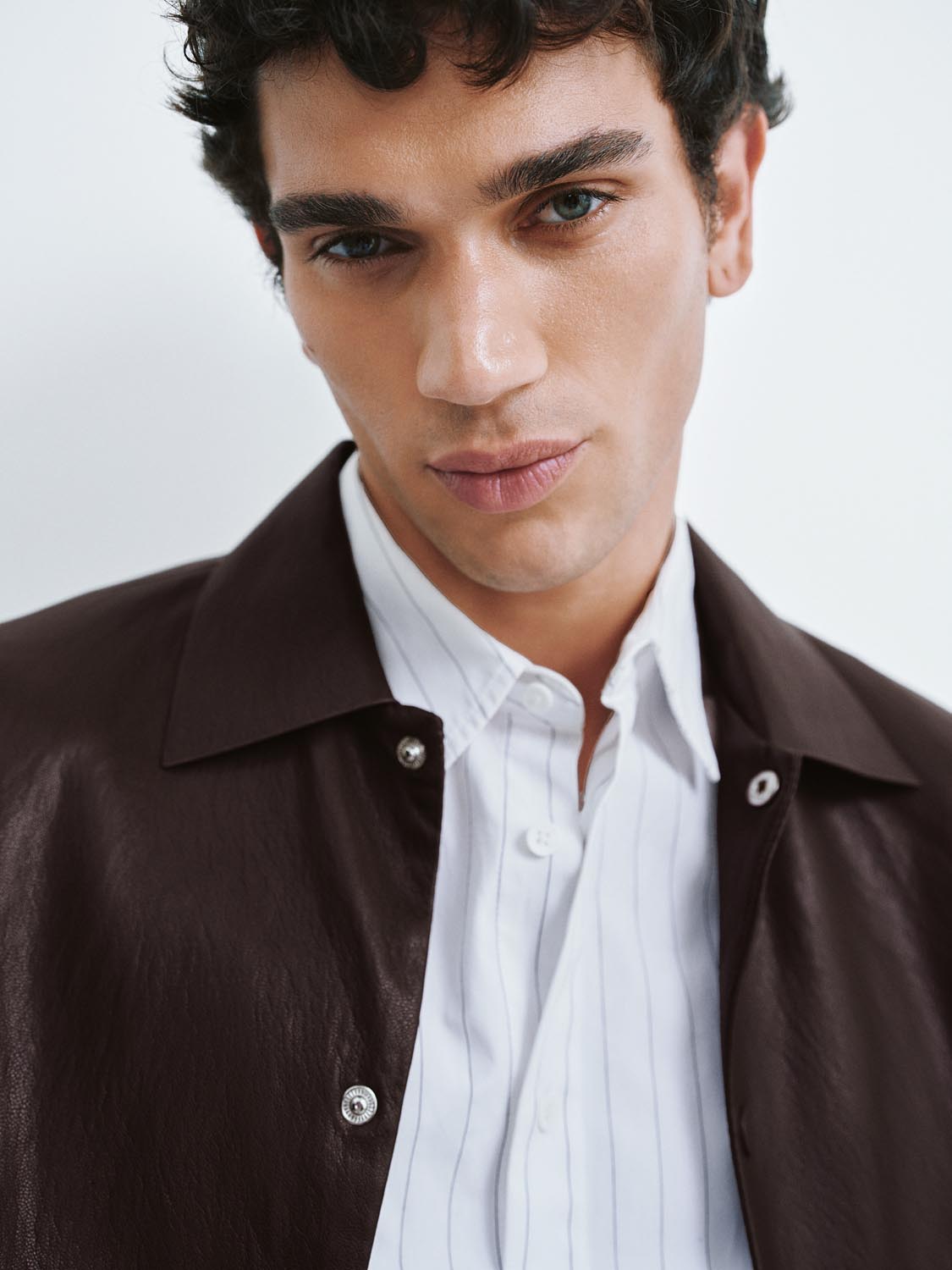 Faux Leather Button Up Jackets