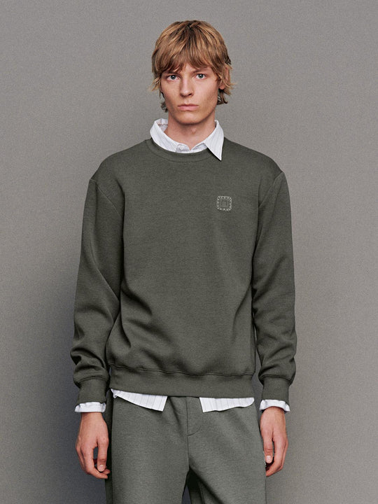 Crew Neck Contrast Trim Sweatshirts