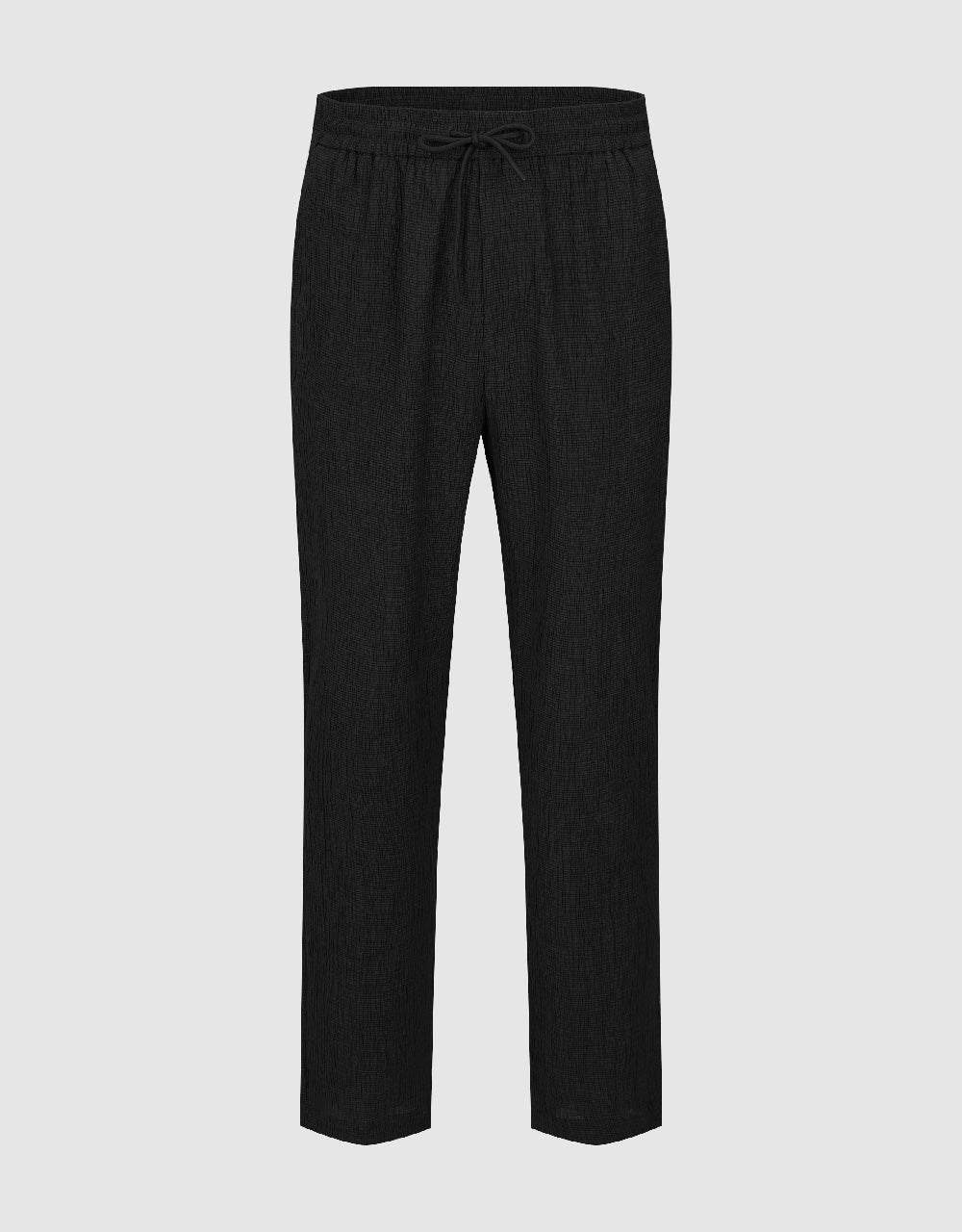 Elastic Waist Straight Pants