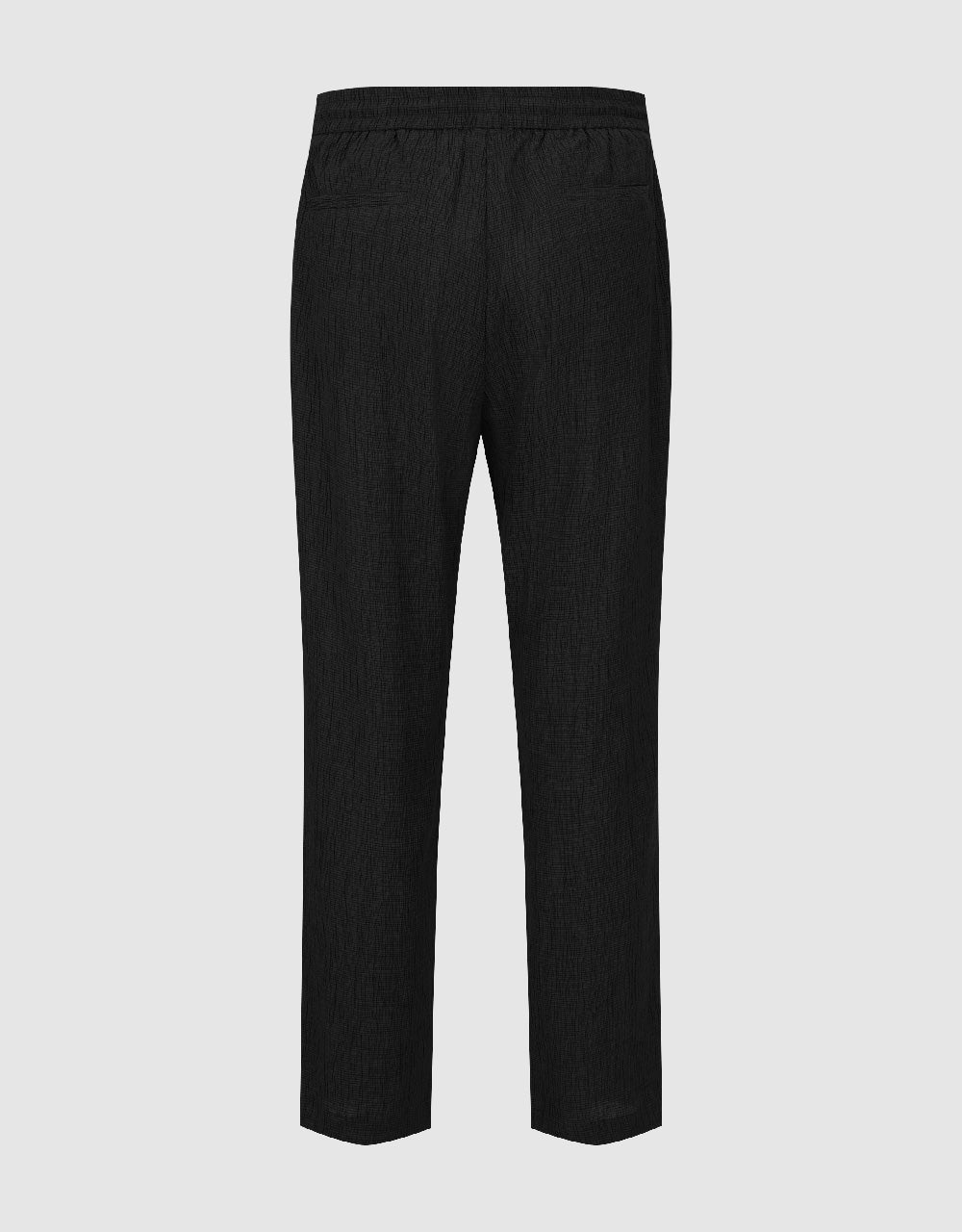 Elastic Waist Straight Pants