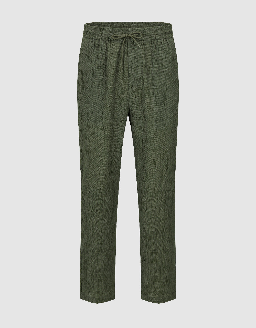 Elastic Waist Straight Pants