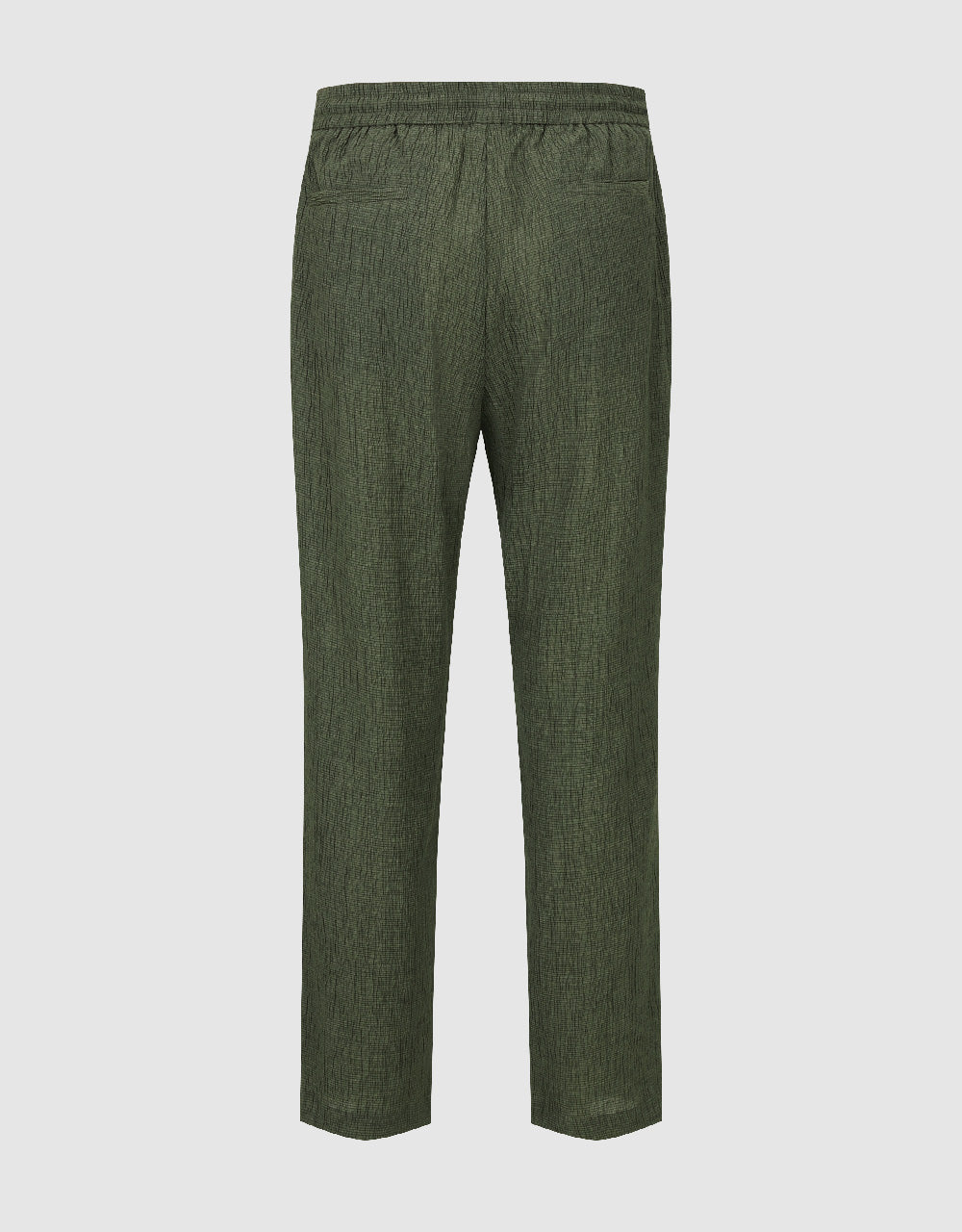 Elastic Waist Straight Pants