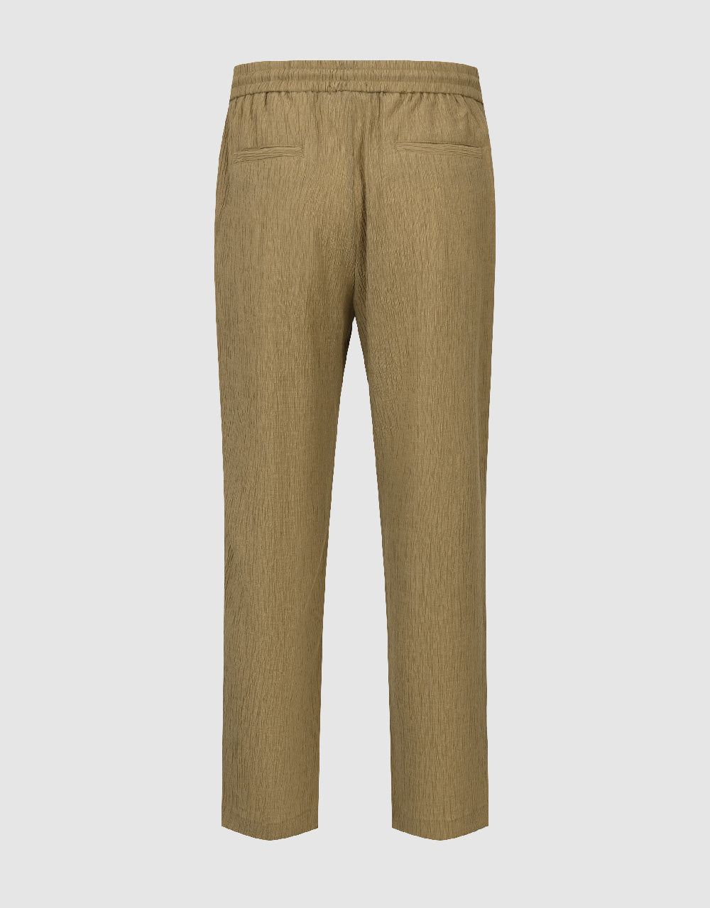 Elastic Waist Straight Pants