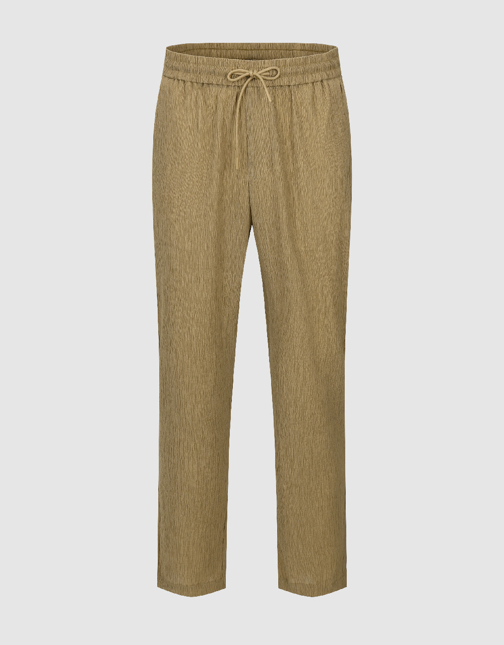Elastic Waist Straight Pants