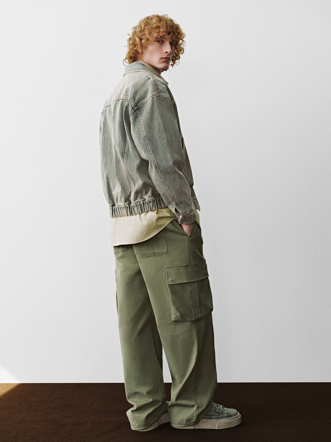 Flap Pocket Wide-Leg Pants