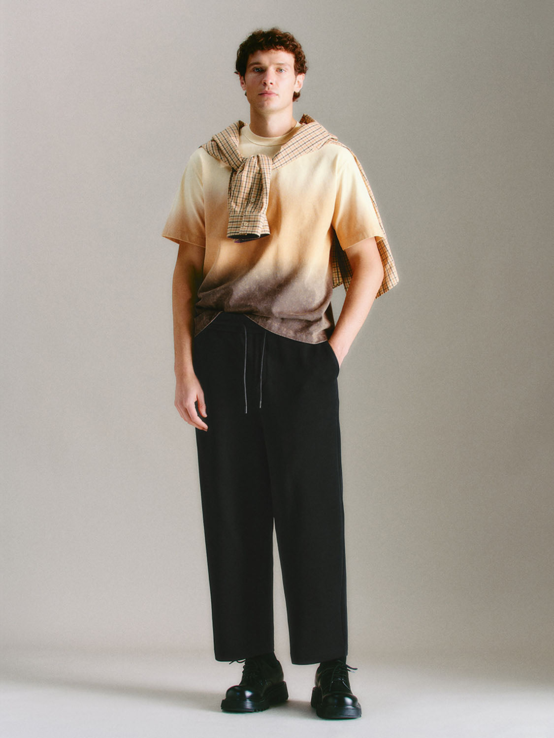 Drawstring Loose Straight Pants