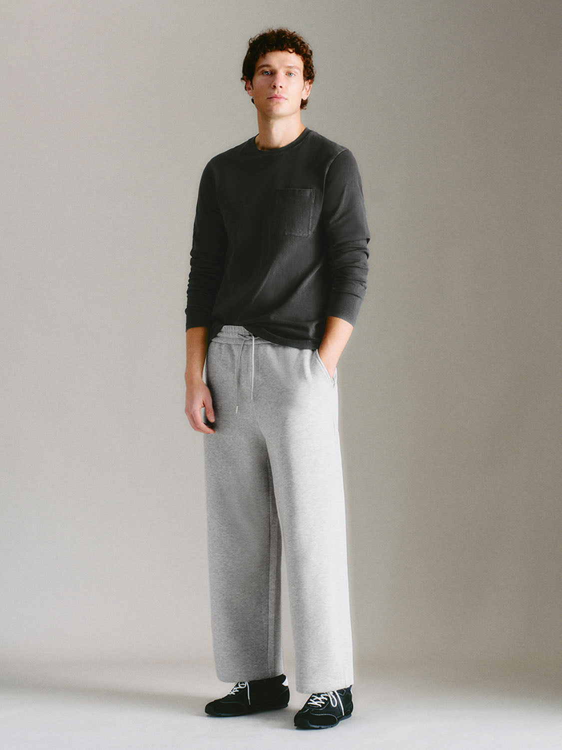 Drawstring Loose Straight Pants