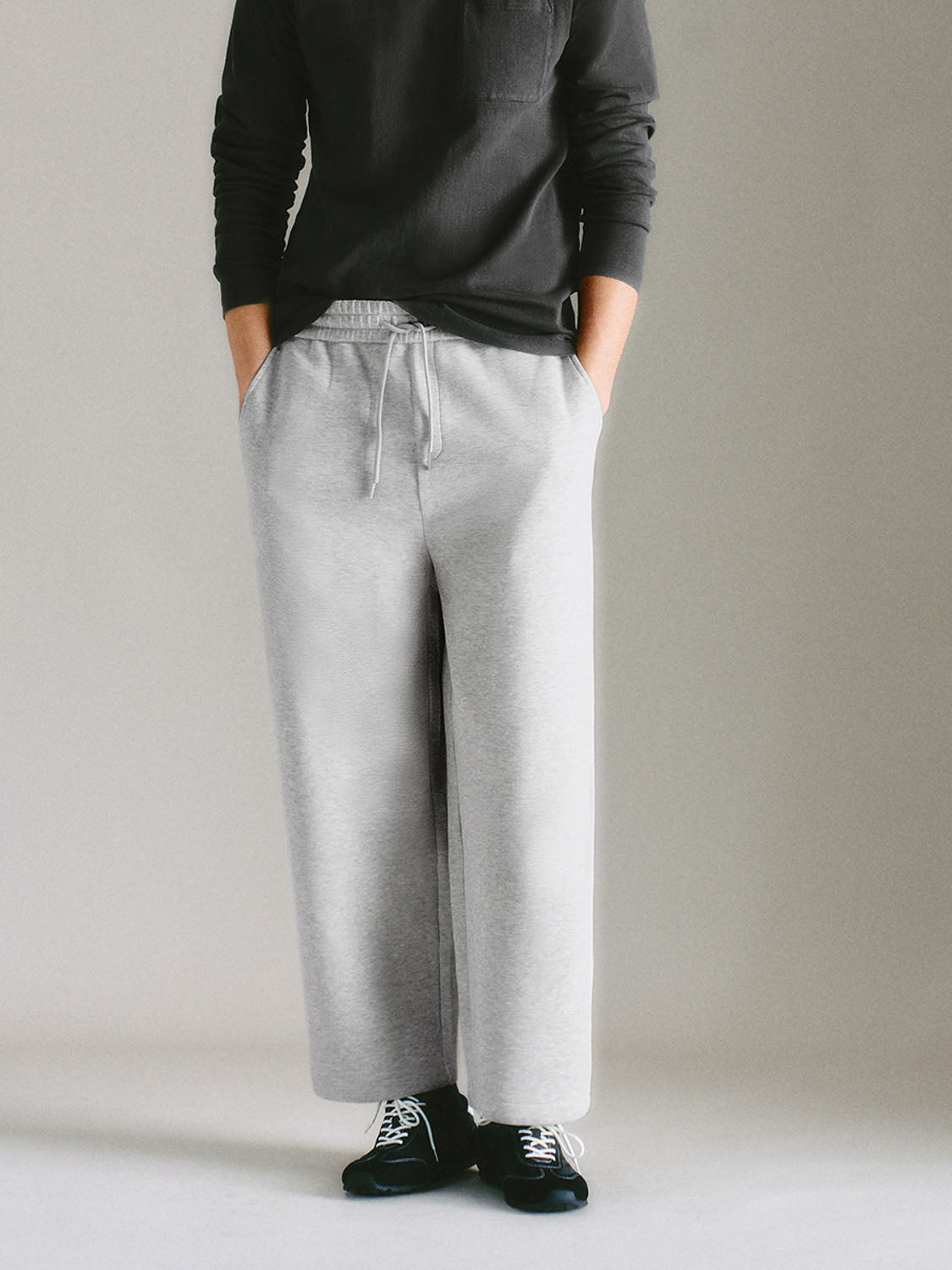 Drawstring Loose Straight Pants