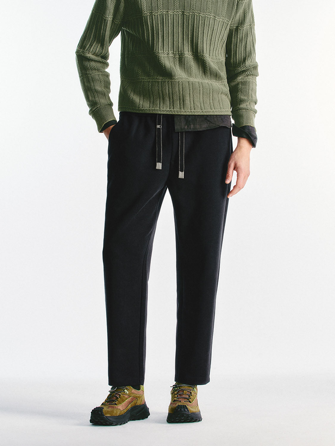 Drawstring Loose Carrot Fit Pants