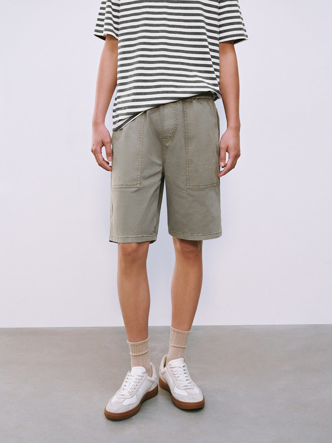 Denim Drawstring Shorts