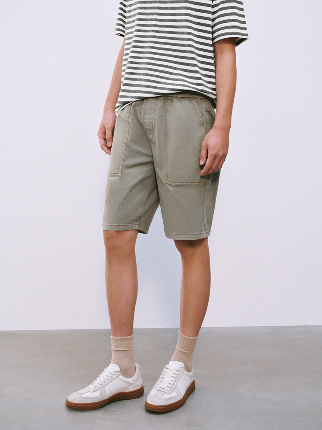Denim Drawstring Shorts