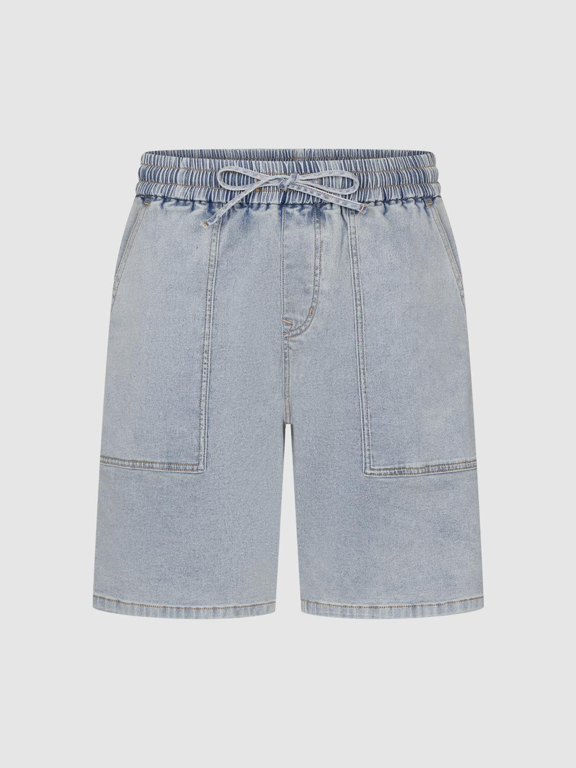 Denim Drawstring Shorts