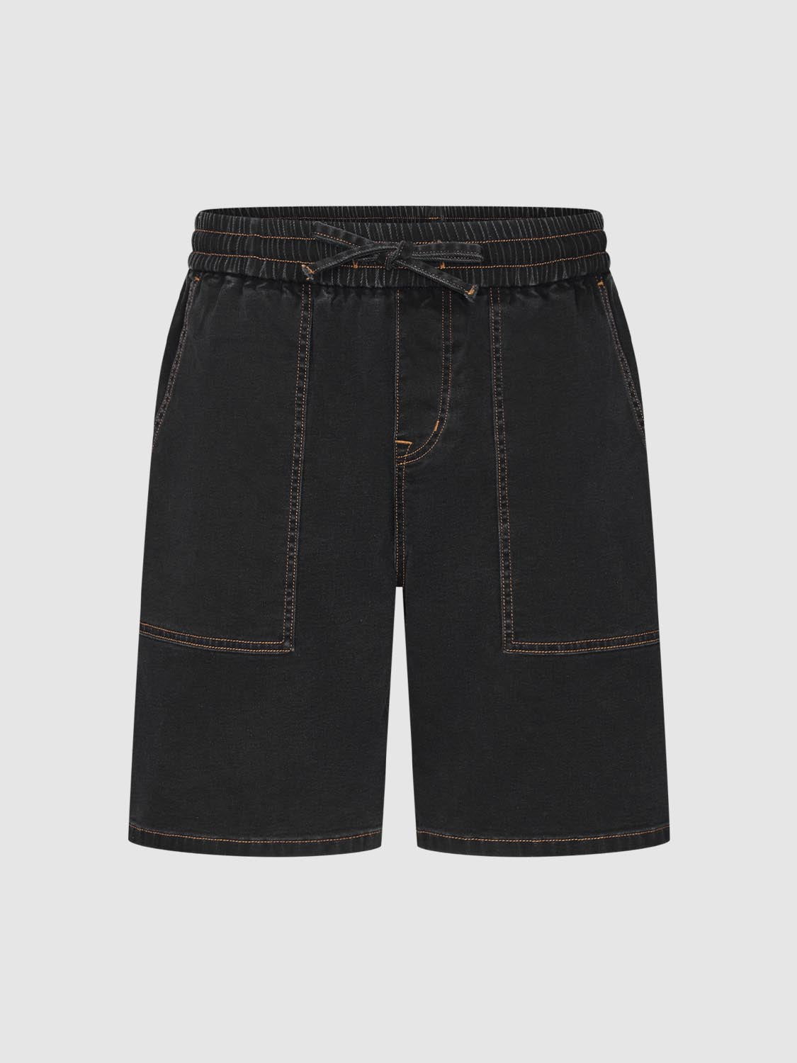Denim Drawstring Shorts
