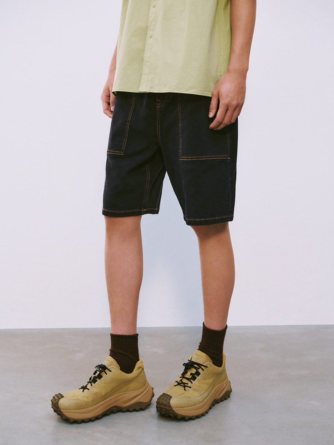 Denim Drawstring Shorts