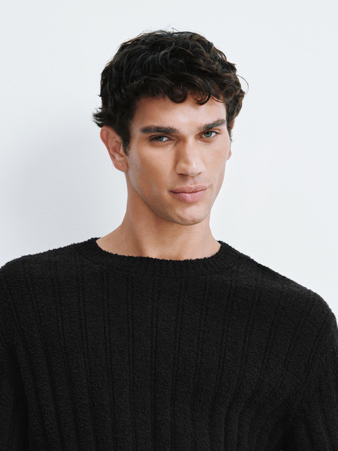 Ribbed Long Sleeve Knitted T-Shirts