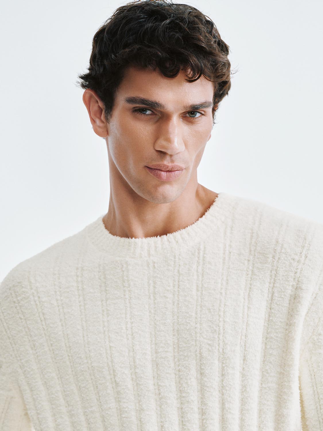 Ribbed Long Sleeve Knitted T-Shirts