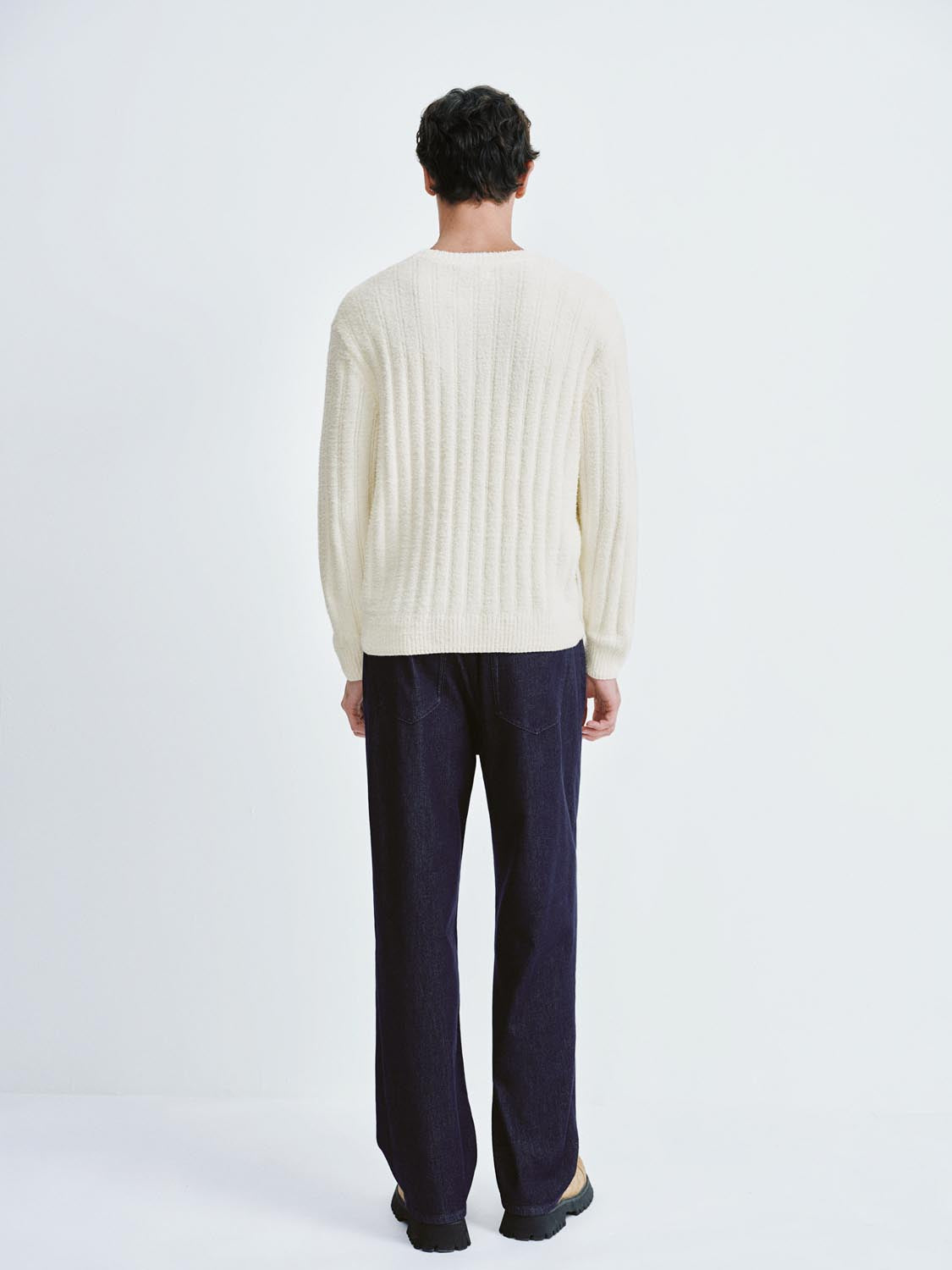 Ribbed Long Sleeve Knitted T-Shirts