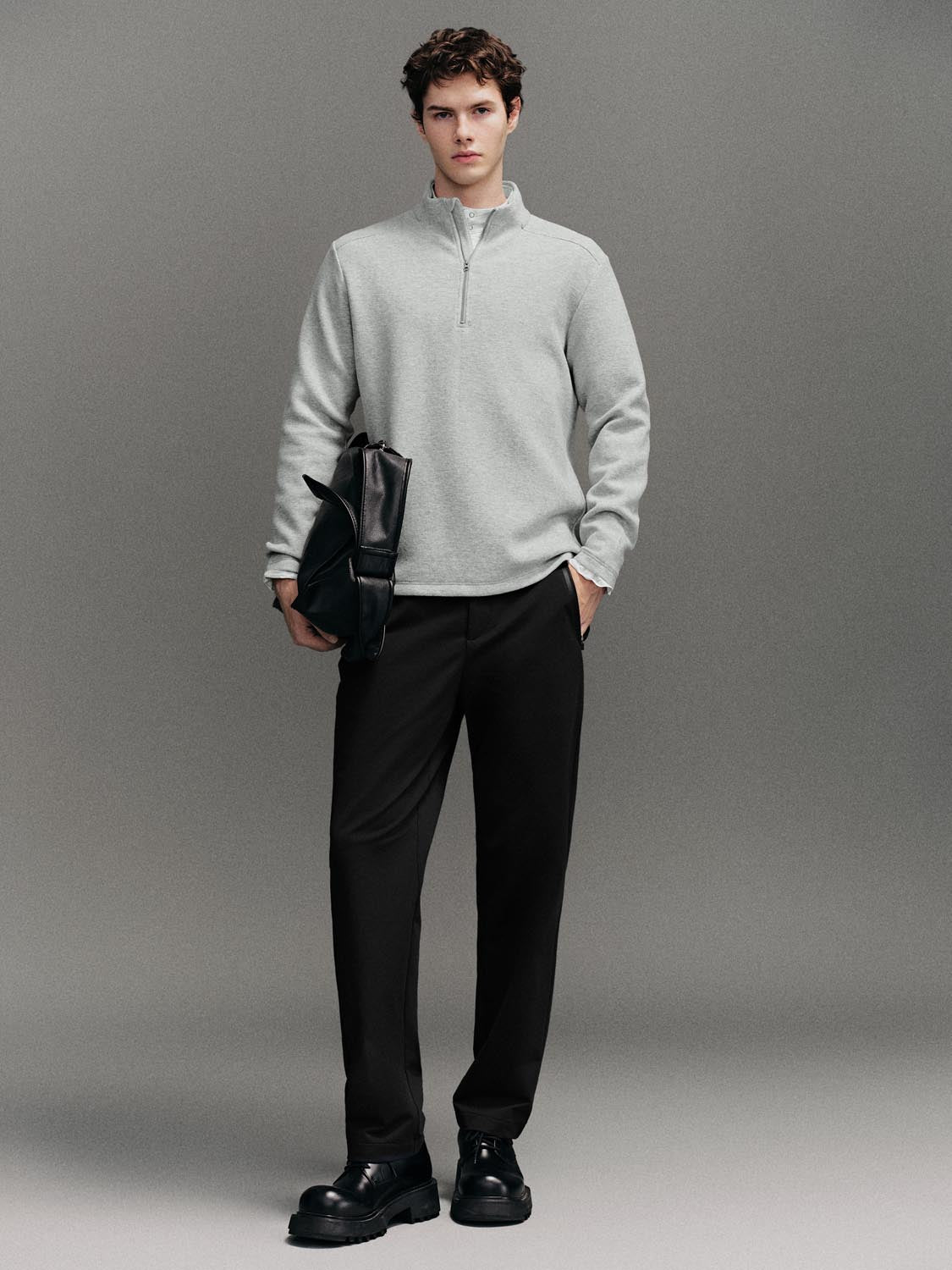 Half Zip Long Sleeve T-Shirts