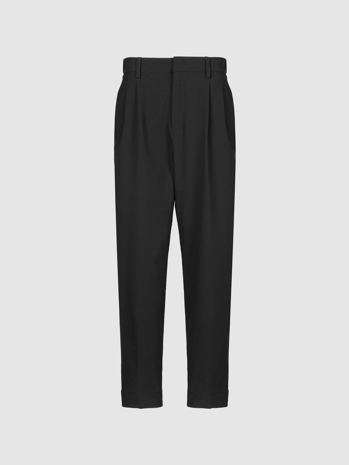 Pleated Straight Tapered Pants