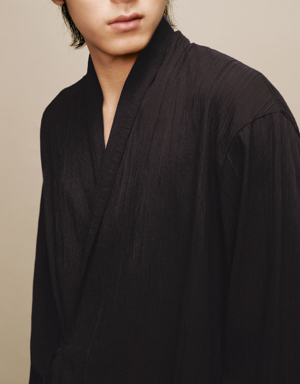 Tie Front Kimono Lapel Jacket
