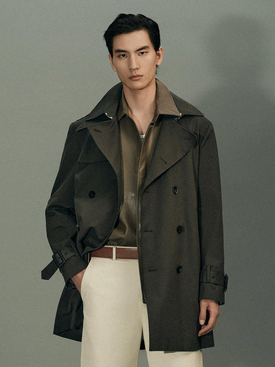 Buckle Detail Double Breasted Trench Coats