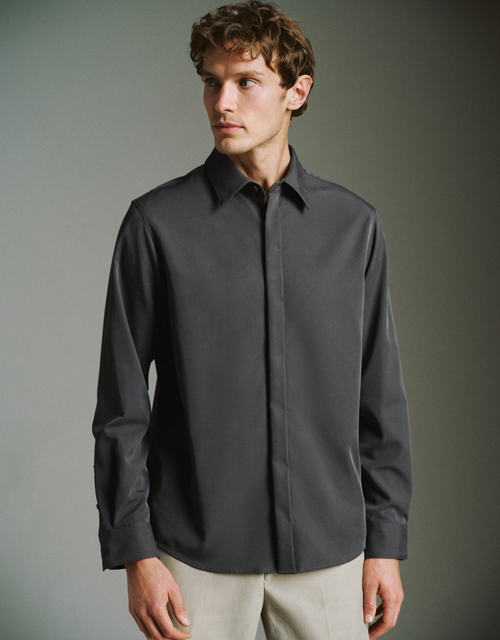 Button Up Straight Shirt