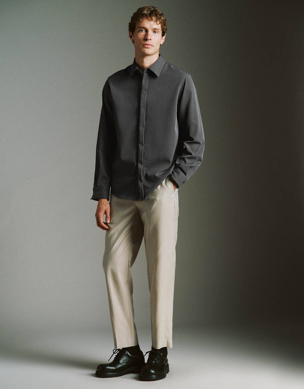 Button Up Straight Shirt