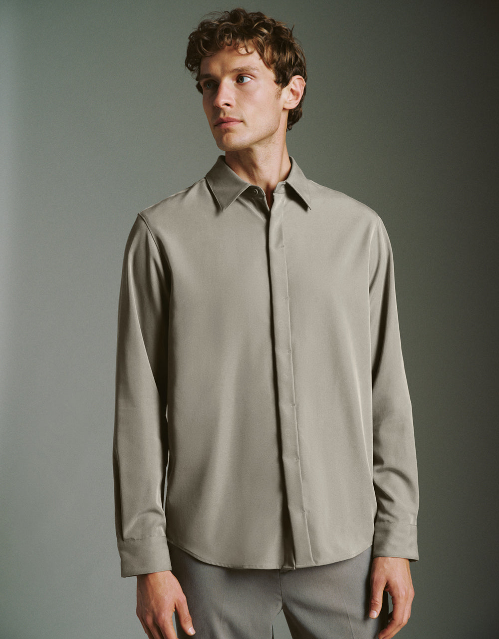 Button Up Straight Shirt