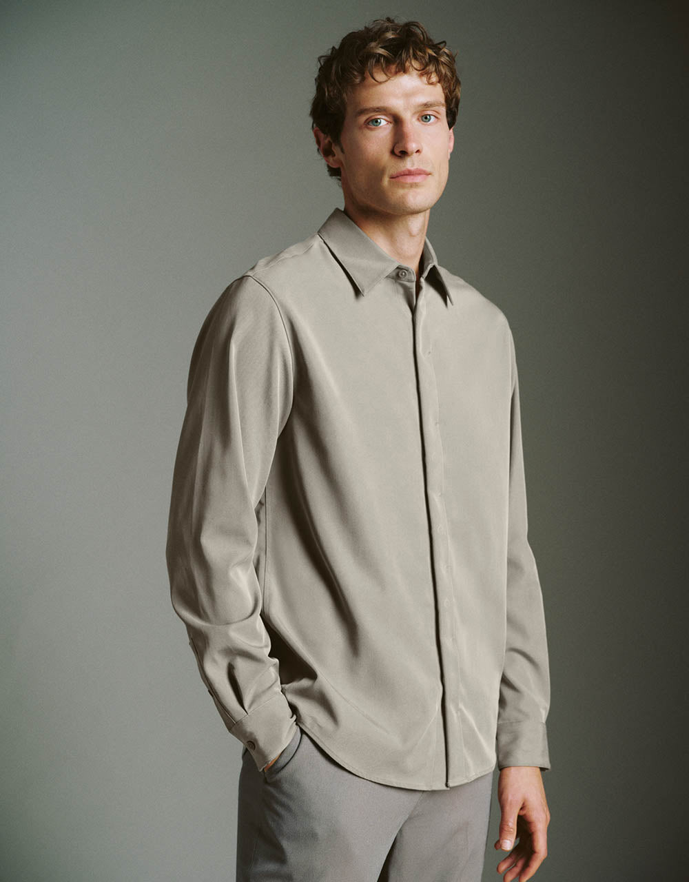 Button Up Straight Shirt
