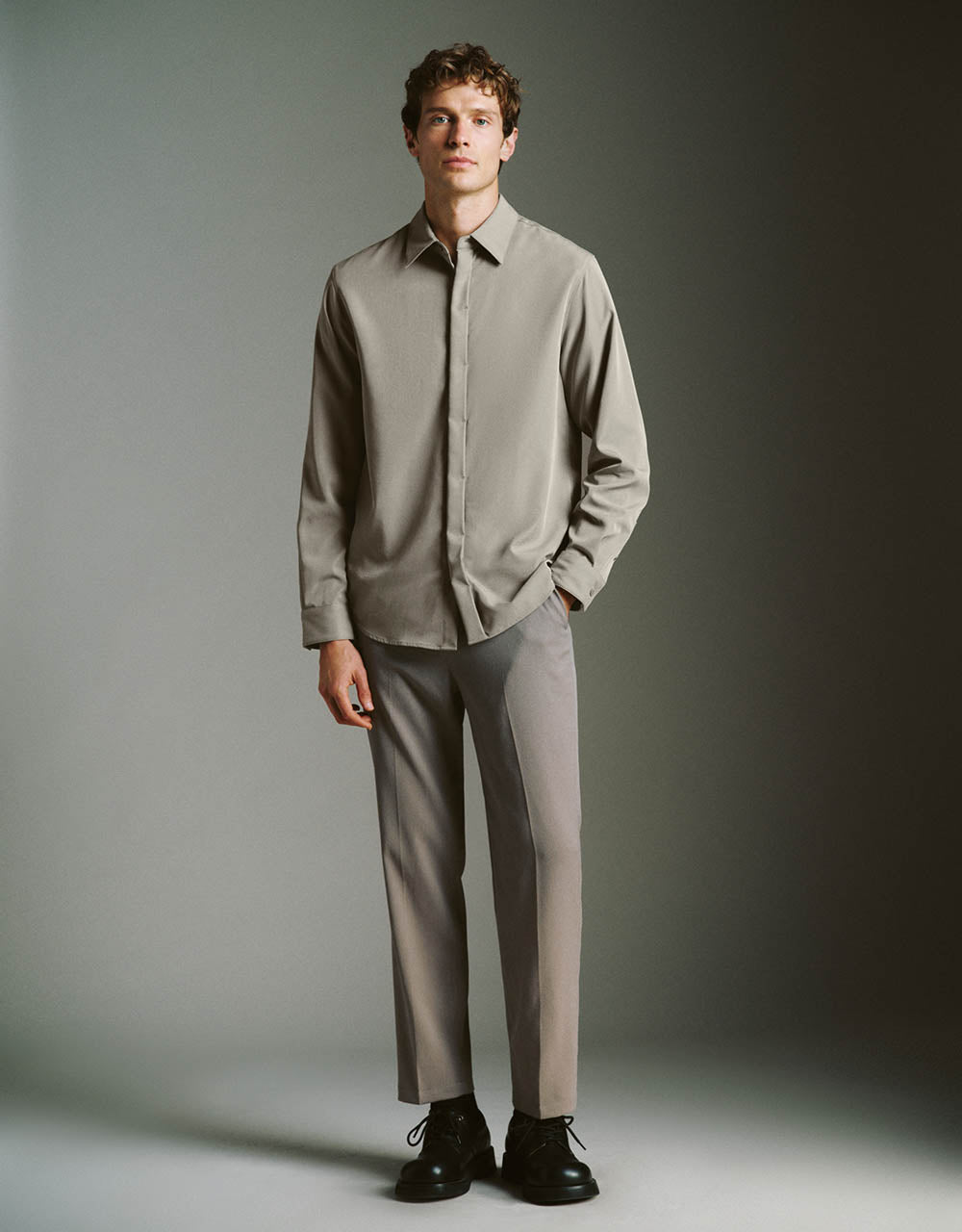 Button Up Straight Shirt