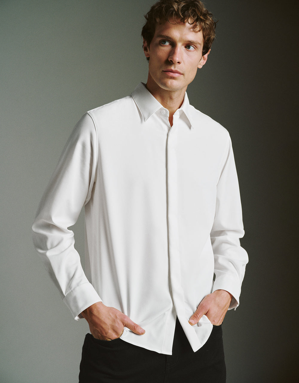 Button Up Straight Shirt