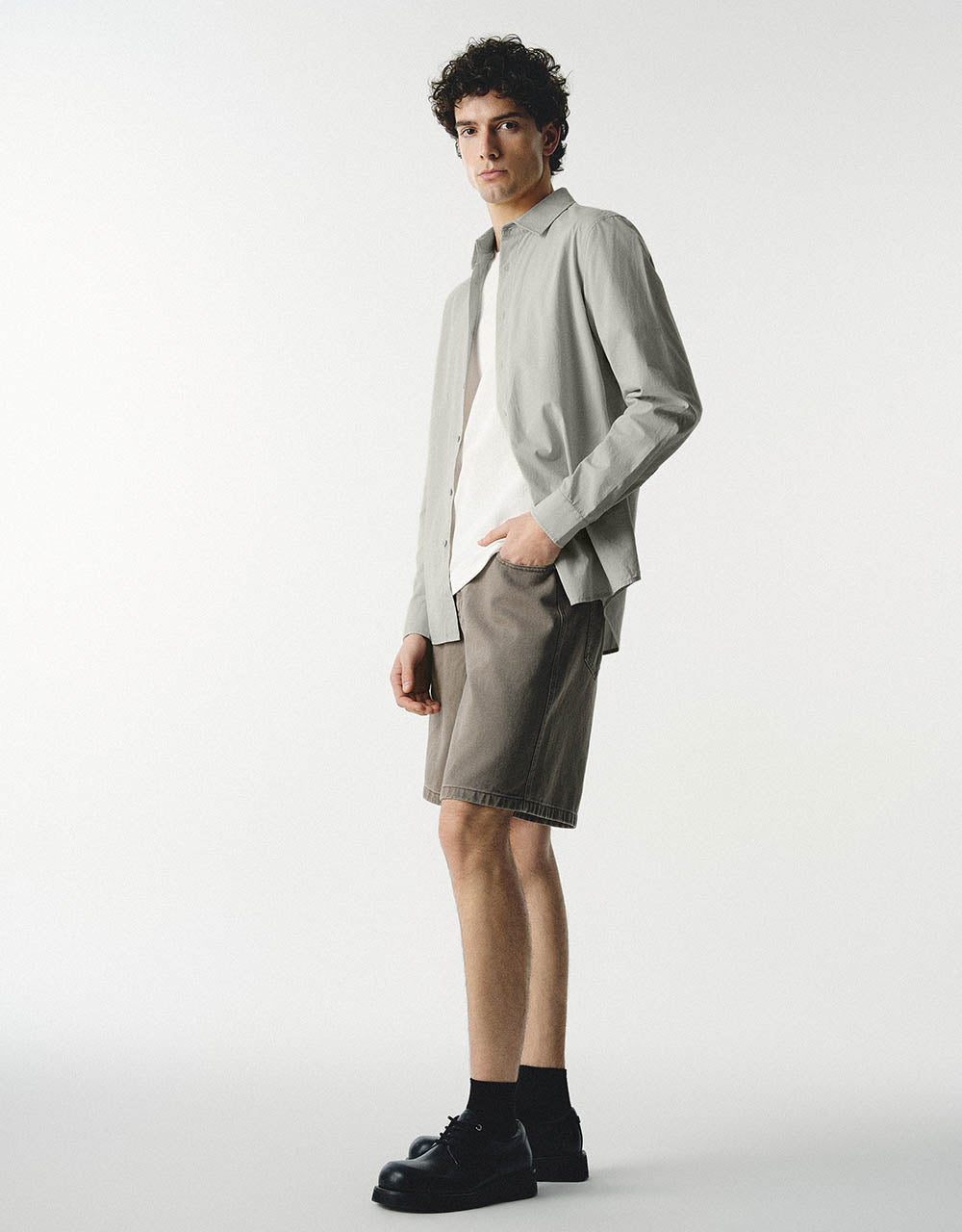 Button Up Straight Shirt