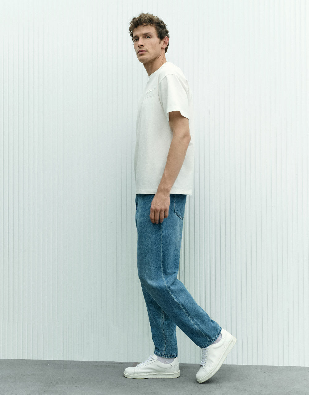 Pocket Detail Knitted Crew Neck T-Shirt