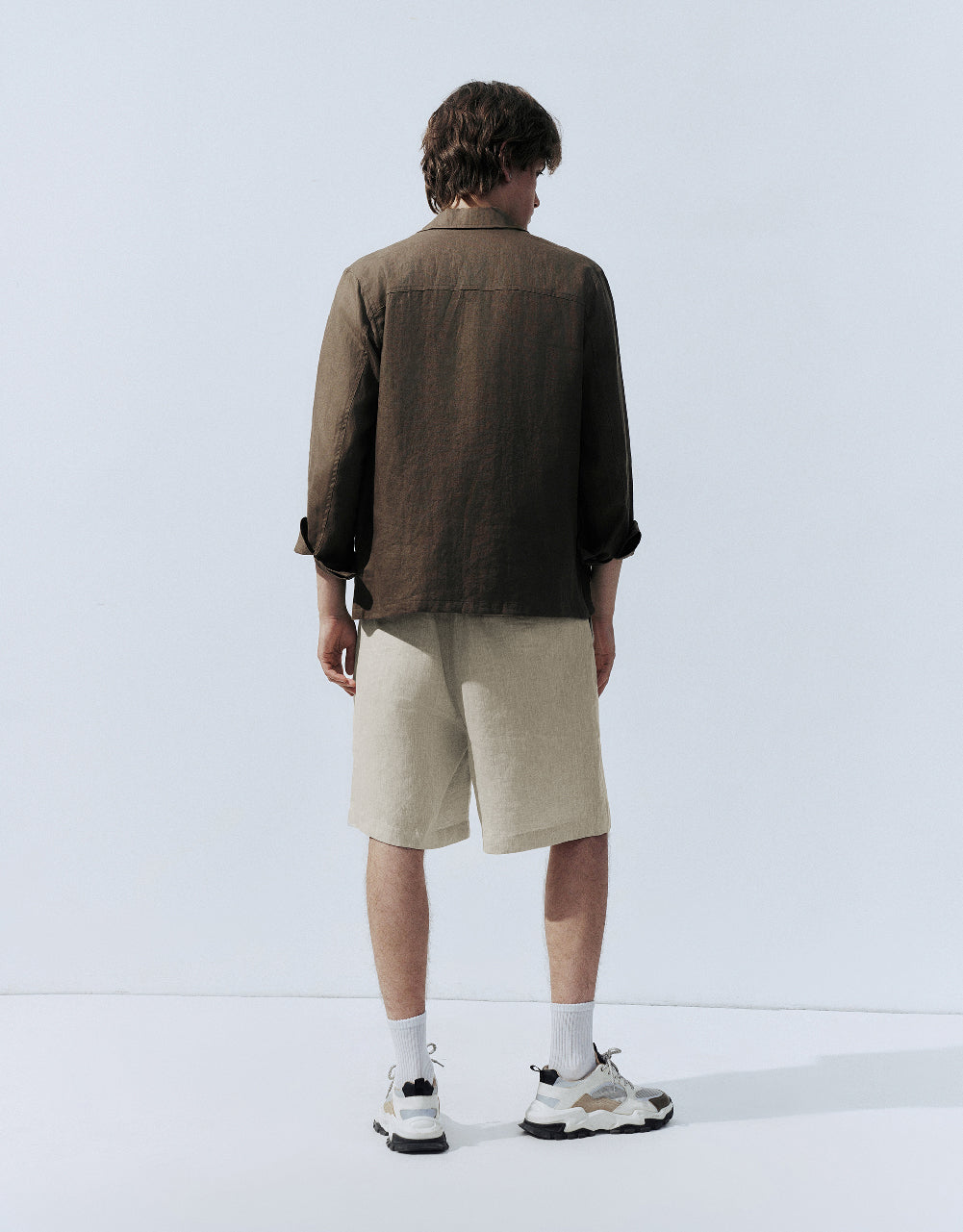 Textured Linen Shorts