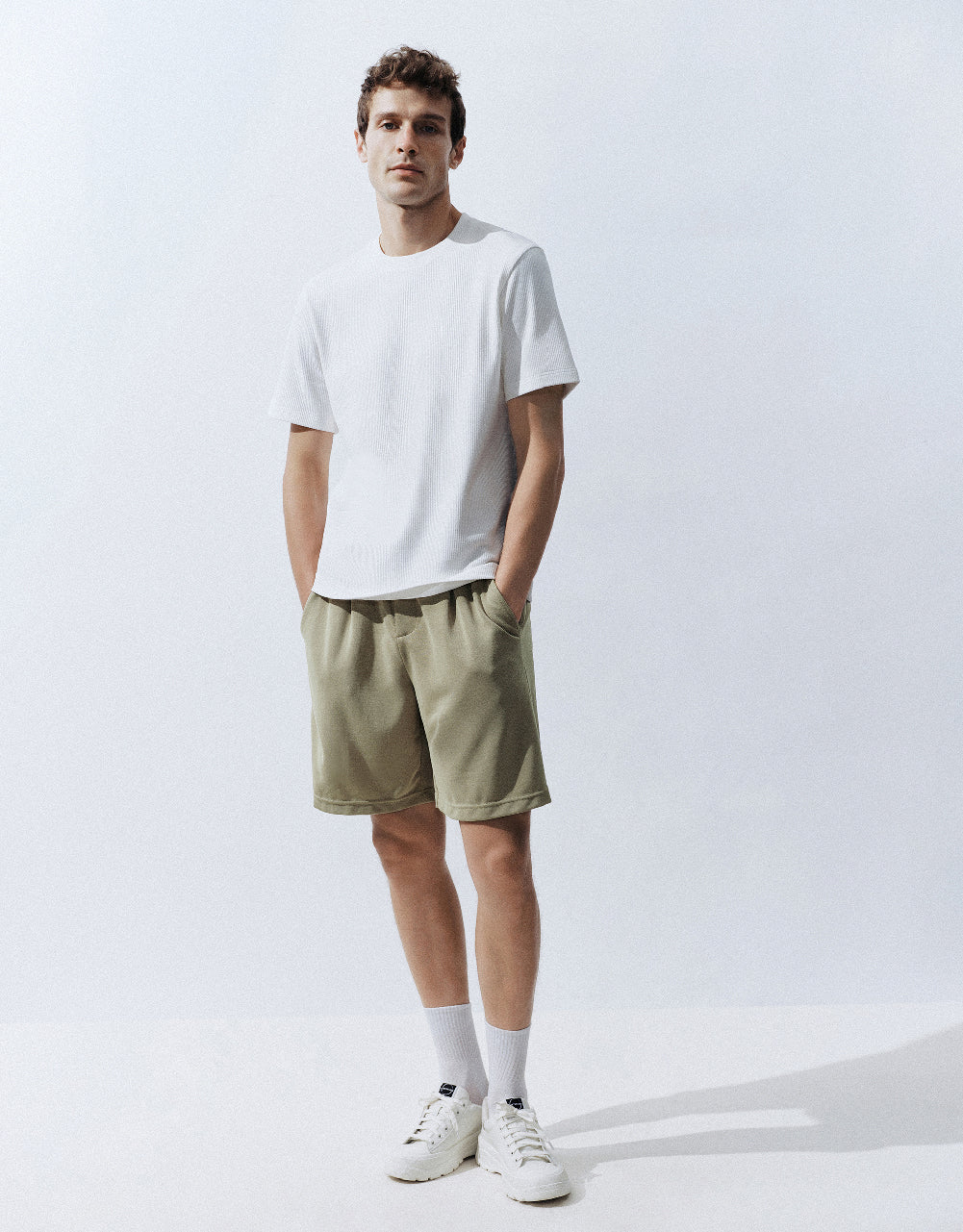 Elastic Waist Oversized Shorts