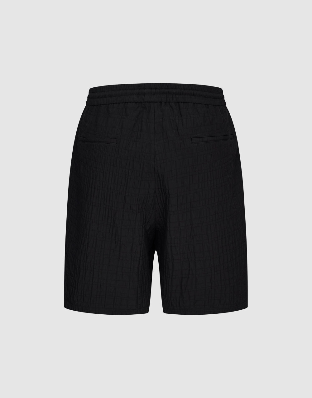 Shirred Drawstring Waist Shorts