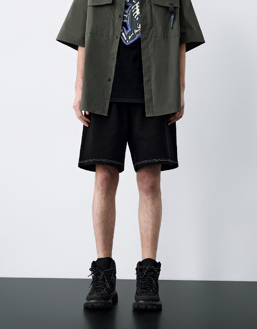 Drawstring Waist Oversized Shorts