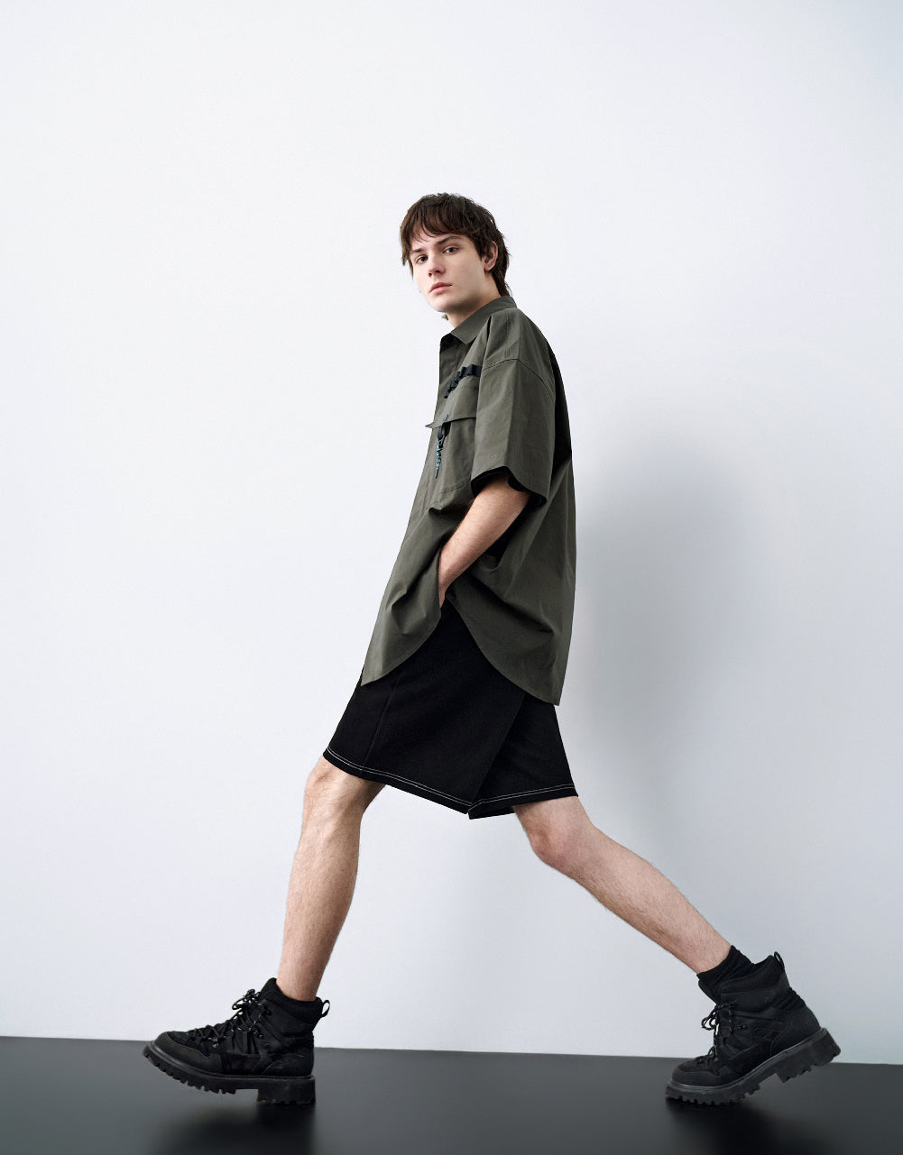 Drawstring Waist Oversized Shorts