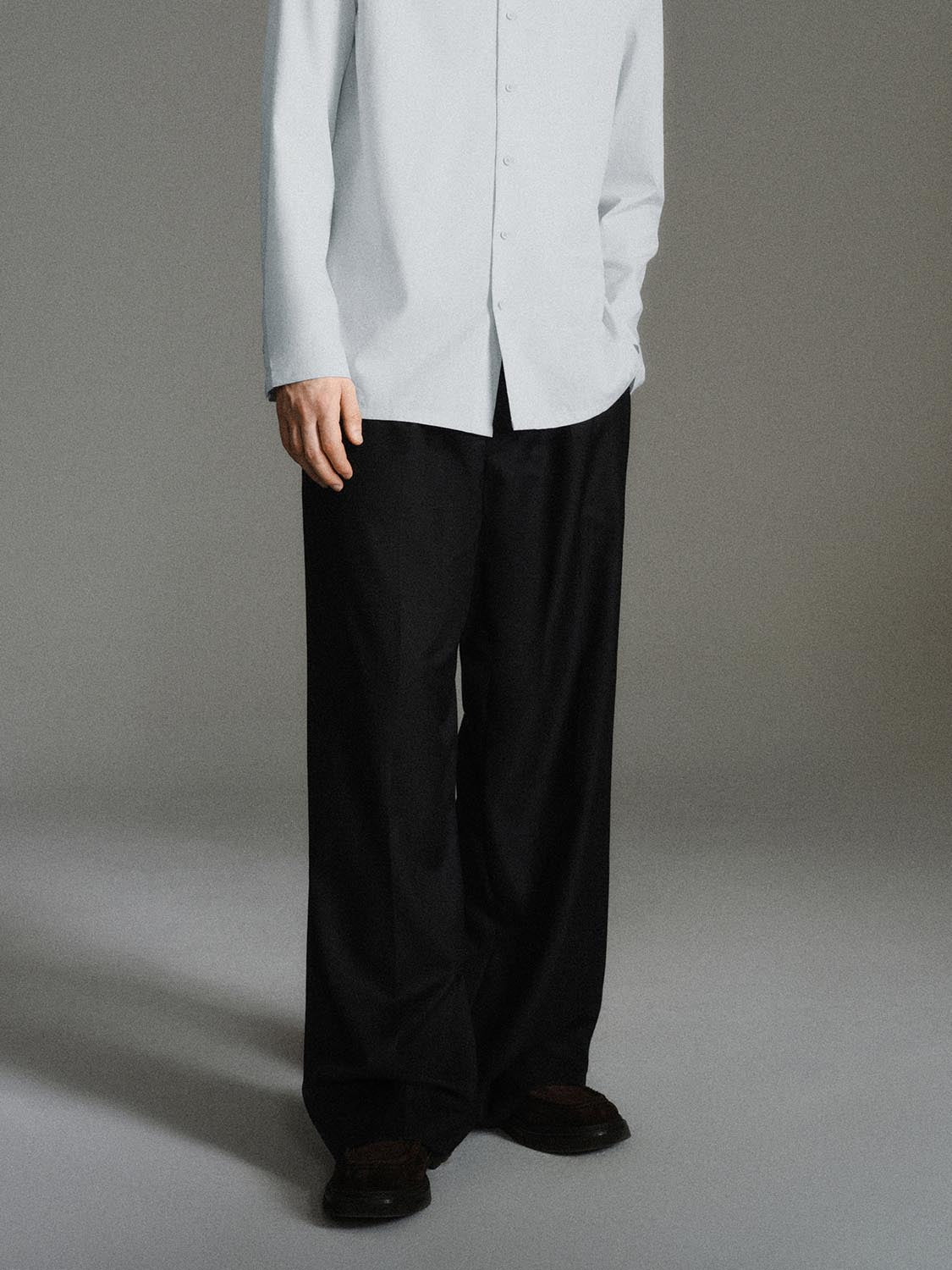 Tailored Pleated Wide Leg Pants