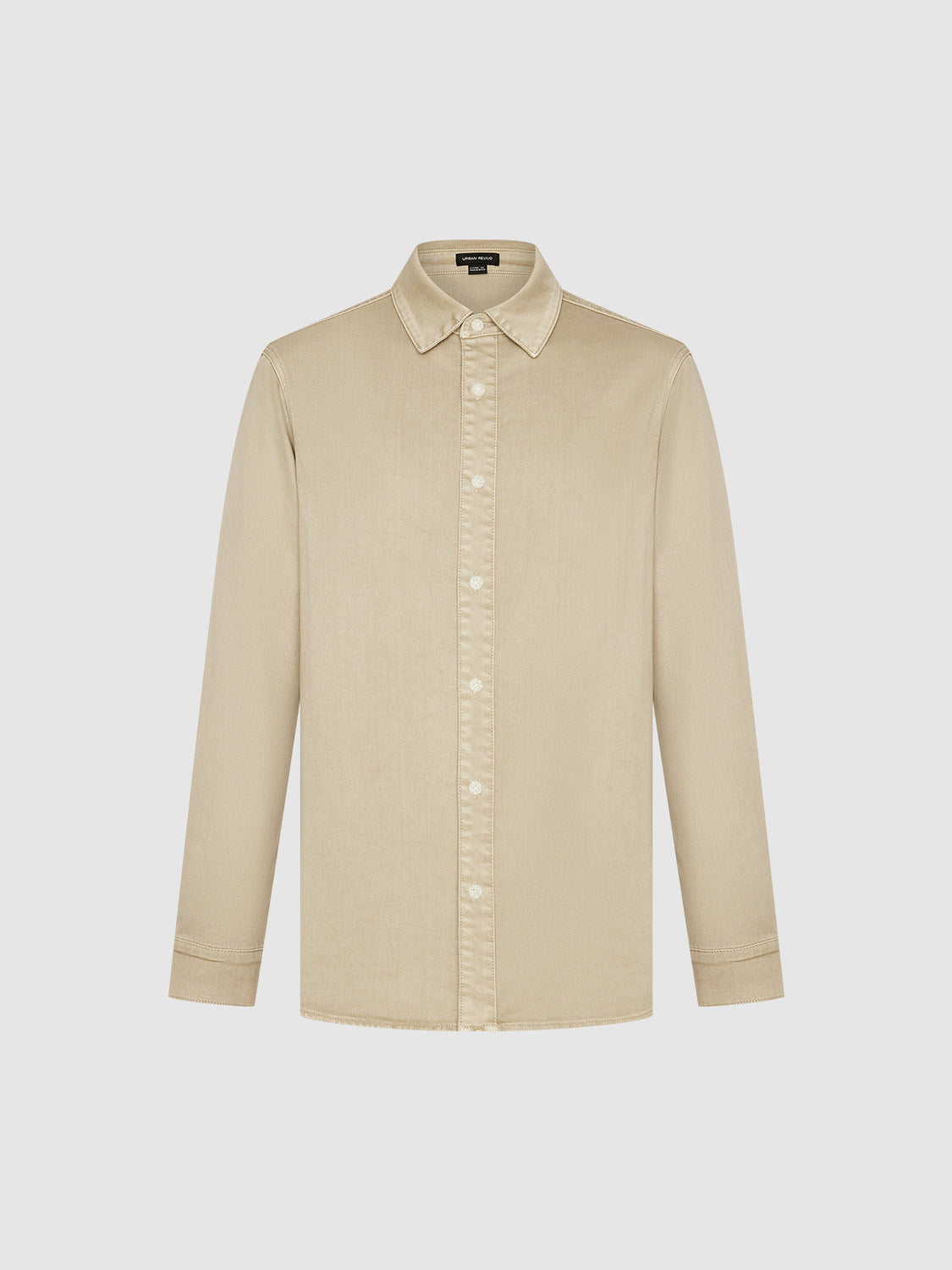 Button Up Straight Denim Shirt