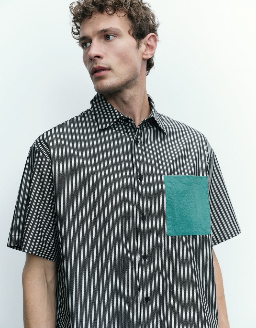 Striped Pocket Detail Shirt