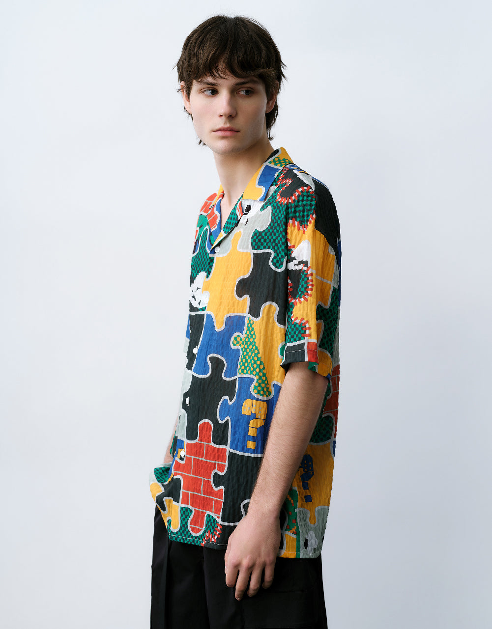 Puzzles Printed Loose Shirt