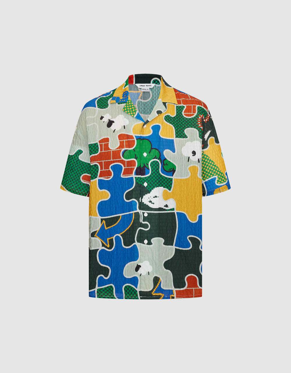 Puzzles Printed Loose Shirt