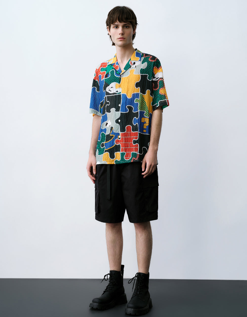 Puzzles Printed Loose Shirt