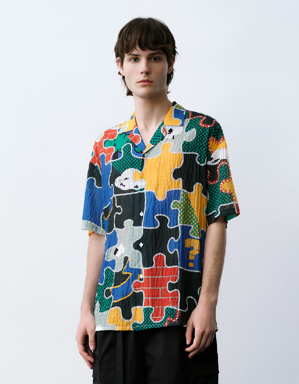 Puzzles Printed Loose Shirt