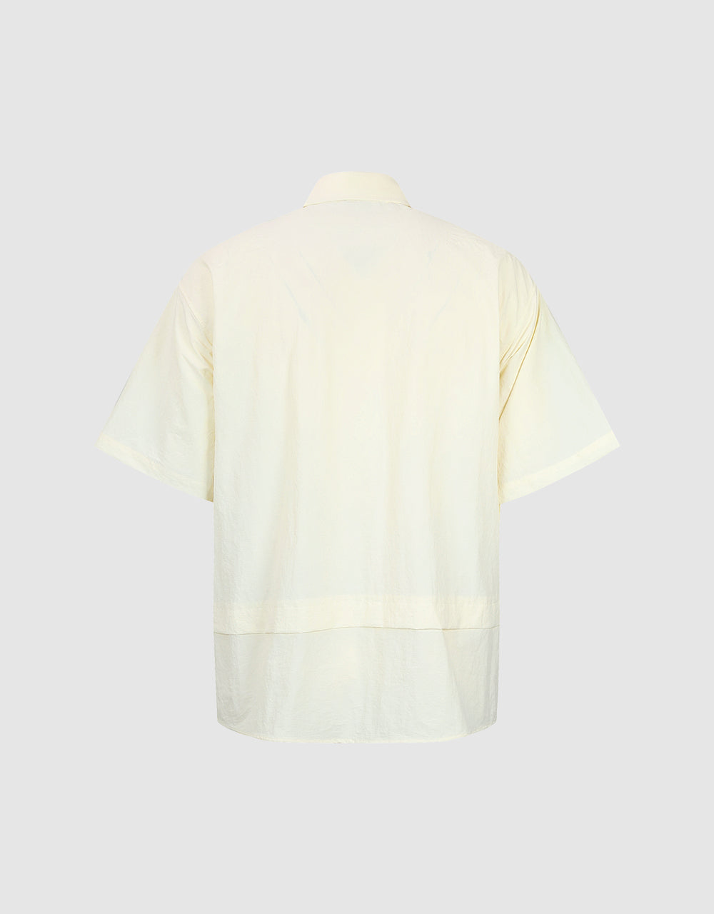Textured Button Up Straight Shirt